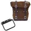 cafe 4 racer - Waxed suede side pannier + subframe r80 g/s - UNIT GARAGE Bags and Accessories 