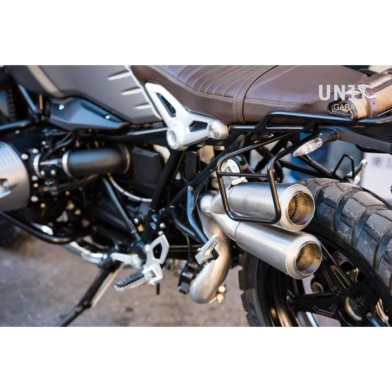 cafe 4 racer - UNIT GARAGE Side Mount with 2 Textile Bags for BMW RNineT Series - UNIT GARAGE Bags and Accessories 