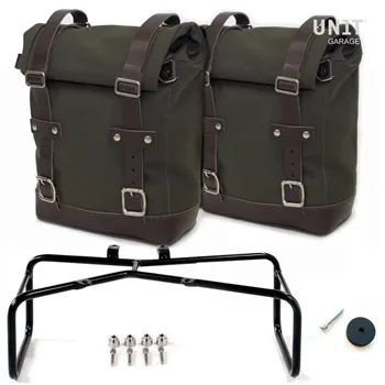 cafe 4 racer - UNIT GARAGE Side Mount with 2 Textile Bags for BMW RNineT Series - UNIT GARAGE Bags and Accessories 