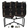 cafe 4 racer - UNIT GARAGE Side Symmetrical Bracket with 2 Textile Bags for BMW RNineT Series - UNIT GARAGE Bags and Accessories 