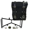 cafe 4 racer - UNIT GARAGE Side Double Symmetrical Holder with 1 Textile Bag for BMW RNineT - UNIT GARAGE Bags and Accessories 