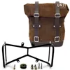 cafe 4 racer - Waxed suede side pannier + symmetrical double subframe ninet - UNIT GARAGE Bags and Accessories 