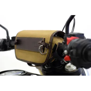 cafe 4 racer - Sahara canvas handlebar bag - UNIT GARAGE Bags 