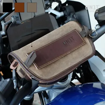 cafe 4 racer - Handlebar bag sahara split leather - UNIT GARAGE Bags 