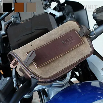 cafe 4 racer - Taška na riadidlá Sahara rozdelená koža - UNIT GARAGE Tašky 