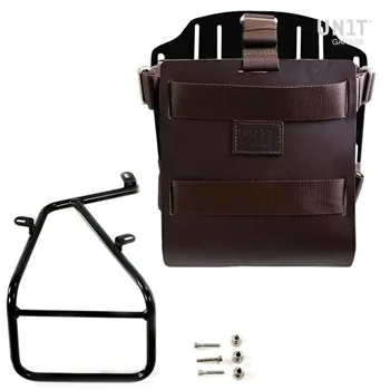cafe 4 racer - Carrying system in aluminum with adjustable leather front, quick release system and frame - UNIT GARAGE Bags and Accessories 