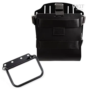 cafe 4 racer - Carrying system in aluminum with adjustable leather front, quick release system and frame - UNIT GARAGE Bags and Accessories 