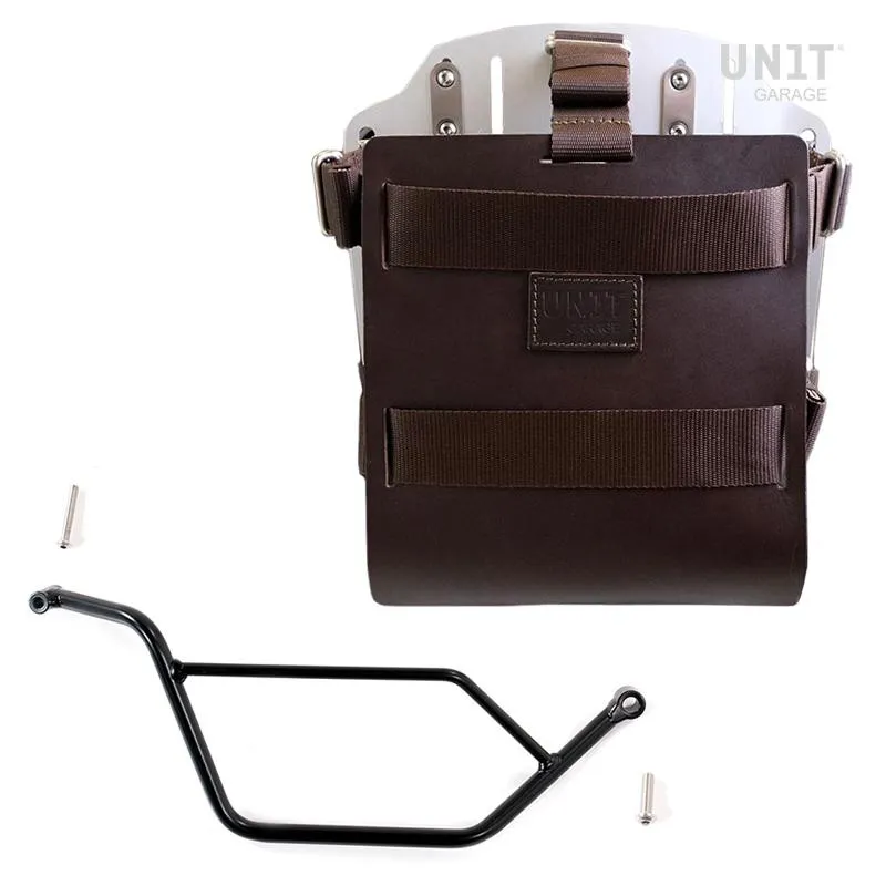 cafe 4 racer - Carrying system in aluminum with adjustable leather front, quick release system and frame - UNIT GARAGE Bags and Accessories 