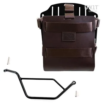 cafe 4 racer - Carrying system in aluminum with adjustable leather front, quick release system and frame - UNIT GARAGE Bags and Accessories 