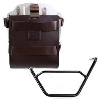 cafe 4 racer - Carrying system in aluminum with adjustable leather front, quick release system and frame - UNIT GARAGE Bags and accessories 