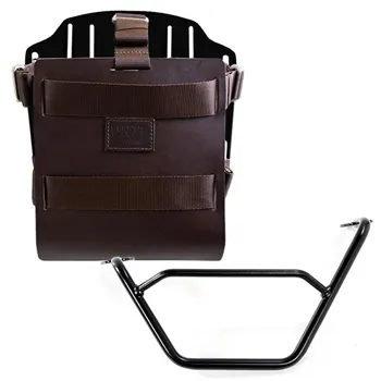 cafe 4 racer - Carrying system in aluminum with adjustable leather front, quick release system and frame - UNIT GARAGE Bags and accessories 