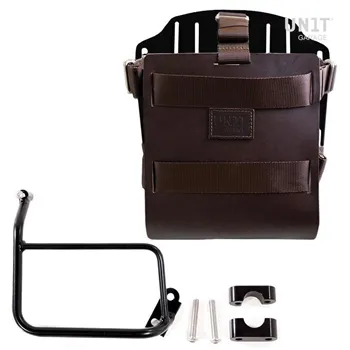 cafe 4 racer - Carrying system in aluminum with adjustable leather front, quick release system and frame - UNIT GARAGE Bags and accessories 