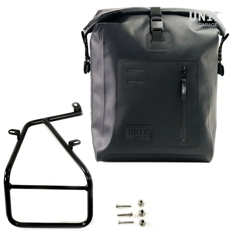 cafe 4 racer - Khali side pannier in TPU + subframe Ninet series - UNIT GARAGE Bags and Accesories 