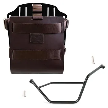 cafe 4 racer - Carrying system in aluminum with adjustable leather front, quick release system and frame - UNIT GARAGE Bags and Accessories 
