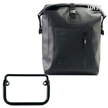 cafe 4 racer - Side pannier canvas + subframe r18 for straight pipe exhaust - UNIT GARAGE Bags and Accessories 
