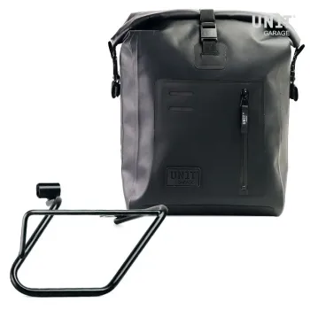 cafe 4 racer - Carrying system in aluminum with adjustable leather front, quick release system and frame - UNIT GARAGE BMW CE 04 