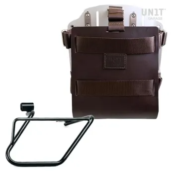 cafe 4 racer - Carrying system in aluminum with adjustable leather front, quick release system and frame - UNIT GARAGE BMW CE 04 