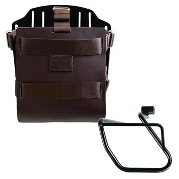 cafe 4 racer - Carrying system in aluminum with adjustable leather front, quick release system and frame - UNIT GARAGE BMW CE 04 