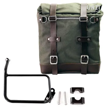 cafe 4 racer - Canvas side pannier scram 22l-30l + subframe r 1200 gs - UNIT GARAGE Bags and accessories 