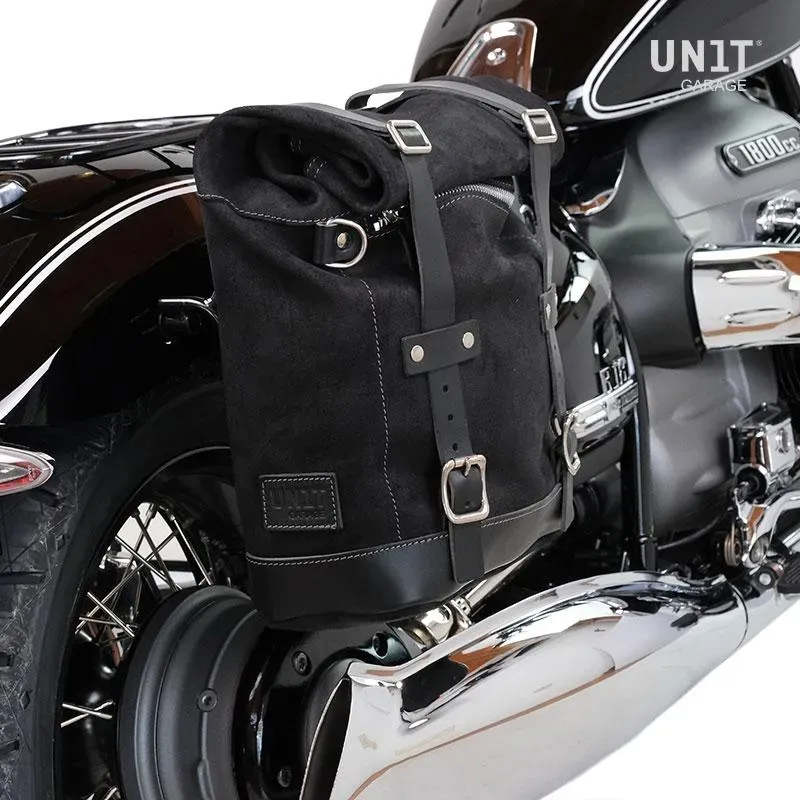 Canvas side pannier scram 22l-30l + r18 frame for fishtail exhaust