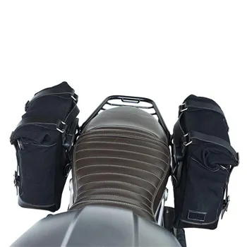 cafe 4 racer - Two canvas side panniers scram 22l-30l + symmetrical double subframe ninet - UNIT GARAGE Bags and Accessories 