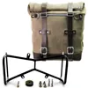 cafe 4 racer - Waxed suede side pannier scram 22l-30l + symmetrical double subframe ninet - UNIT GARAGE Bags and Accessories 