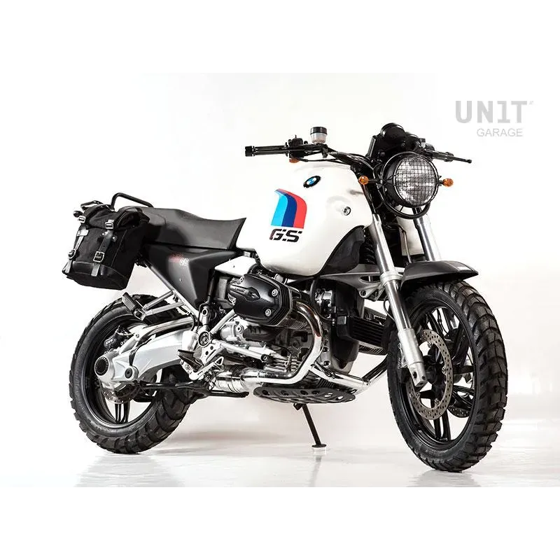 cafe 4 racer - Waxed suede side pannier scram 22l-30l + subframe r1200 gs - UNIT GARAGE Bags and accessories  