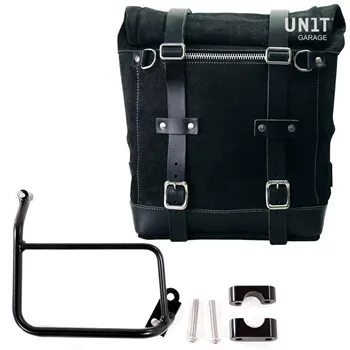 cafe 4 racer - Waxed suede side pannier scram 22l-30l + subframe r1200 gs - UNIT GARAGE Bags and accessories  