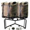cafe 4 racer - Two waxed suede side panniers scram 22l-30l + symmetrical double subframe ninet - UNIT GARAGE Bags and Accessories 
