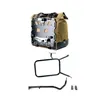 cafe 4 racer - Cult side pannier in waxed cotton with aluminium back plate + stainless steel quick release system and lock + right subframe nin - UNIT GARAGE Bags and Accessories 