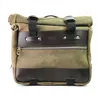 cafe 4 racer - Cult side pannier in waxed suede with aluminium back plate + stainless steel quick release system and lock - UNIT GARAGE Bags and Accessories 