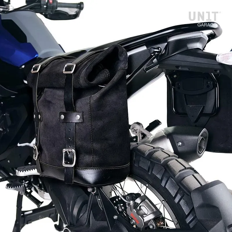 Waxed suede side pannier 10l-14l + left subframe bmw r1300gs