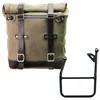 cafe 4 racer - Waxed suede side pannier scram 22l-30l + left subframe bmw r1300gs - UNIT GARAGE Bags and Accessories 
