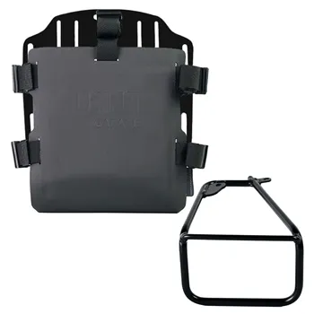 cafe 4 racer - Nosič v hliníku s nastavitelným koženým předním dílem a systémem rychlého uvolnění + levý podvozek bmw r12 ninet - UNIT GARAGE Bags and Accesories 