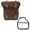 cafe 4 racer - Waxed suede side pannier 10l-14l + left subframe bmw r12 ninet - UNIT GARAGE Bags and Accessories 
