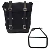cafe 4 racer - Waxed suede side pannier 10l-14l + left subframe bmw r12 ninet - UNIT GARAGE Bags and Accessories 