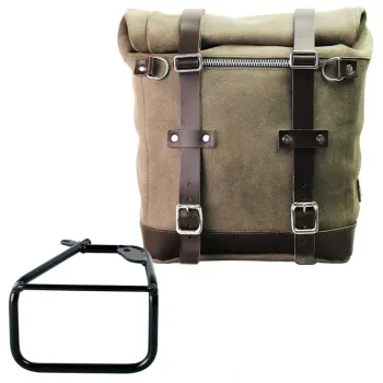 cafe 4 racer - Nosič v hliníku s nastavitelným koženým předním dílem a systémem rychlého uvolnění + levý podvozek bmw r12 ninet - UNIT GARAGE Bags and Accesories 