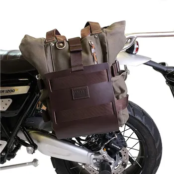 Carrying system in aluminum with adjustable leather front and quick release system + left subframe bmw r12 ninet