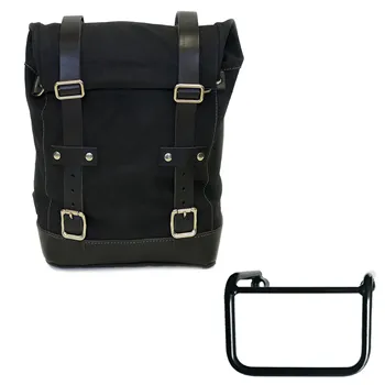 cafe 4 racer - Canvas side pannier 10l-14l + left subframe bmw r12 - UNIT GARAGE Bags and Accesories 