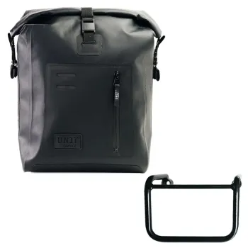 cafe 4 racer - Canvas side pannier 10l-14l + left subframe bmw r12 - UNIT GARAGE Bags and Accesories 