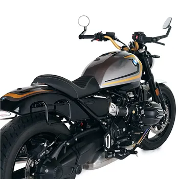cafe 4 racer - Carrying system in aluminum with adjustable hypalon front and quick release system + right subframe bmw r12 - UNIT GARAGE Bags and Accessories 