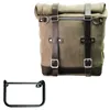 cafe 4 racer - Waxed suede side pannier scram 22l-30l + right subframe bmw r12 - UNIT GARAGE Bags and Accesories 