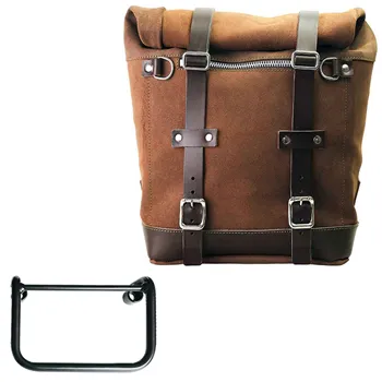 cafe 4 racer - Waxed suede side pannier scram 22l-30l + right subframe bmw r12 - UNIT GARAGE Bags and Accesories 