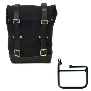 cafe 4 racer - Canvas side pannier 10l-14l + left subframe bmw ce 02 - UNIT GARAGE BMW CE 02 