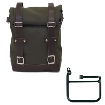 cafe 4 racer - Canvas side pannier 10l-14l + left subframe bmw ce 02 - UNIT GARAGE BMW CE 02 