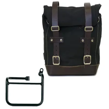 cafe 4 racer - Canvas side pannier 10l-14l + right subframe bmw ce 02 - UNIT GARAGE BMW CE 02 