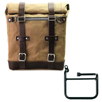 cafe 4 racer - Canvas side pannier scram 22l-30l + left subframe bmw ce 02 - UNIT GARAGE BMW CE 02 