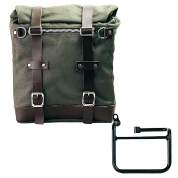 cafe 4 racer - Canvas side pannier scram 22l-30l + left subframe bmw ce 02 - UNIT GARAGE BMW CE 02 