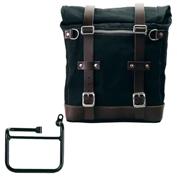 cafe 4 racer - Canvas side pannier scram 22l-30l + right subframe bmw ce 02 - UNIT GARAGE BMW CE 02 