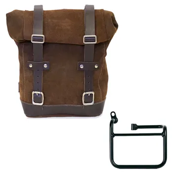 cafe 4 racer - Waxed suede side pannier 10l-14l + left subframe bmw ce 02 - UNIT GARAGE BMW CE 02 